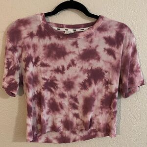 Victorias Secret Pink Ribbed Top (magenta tie dye, XS)